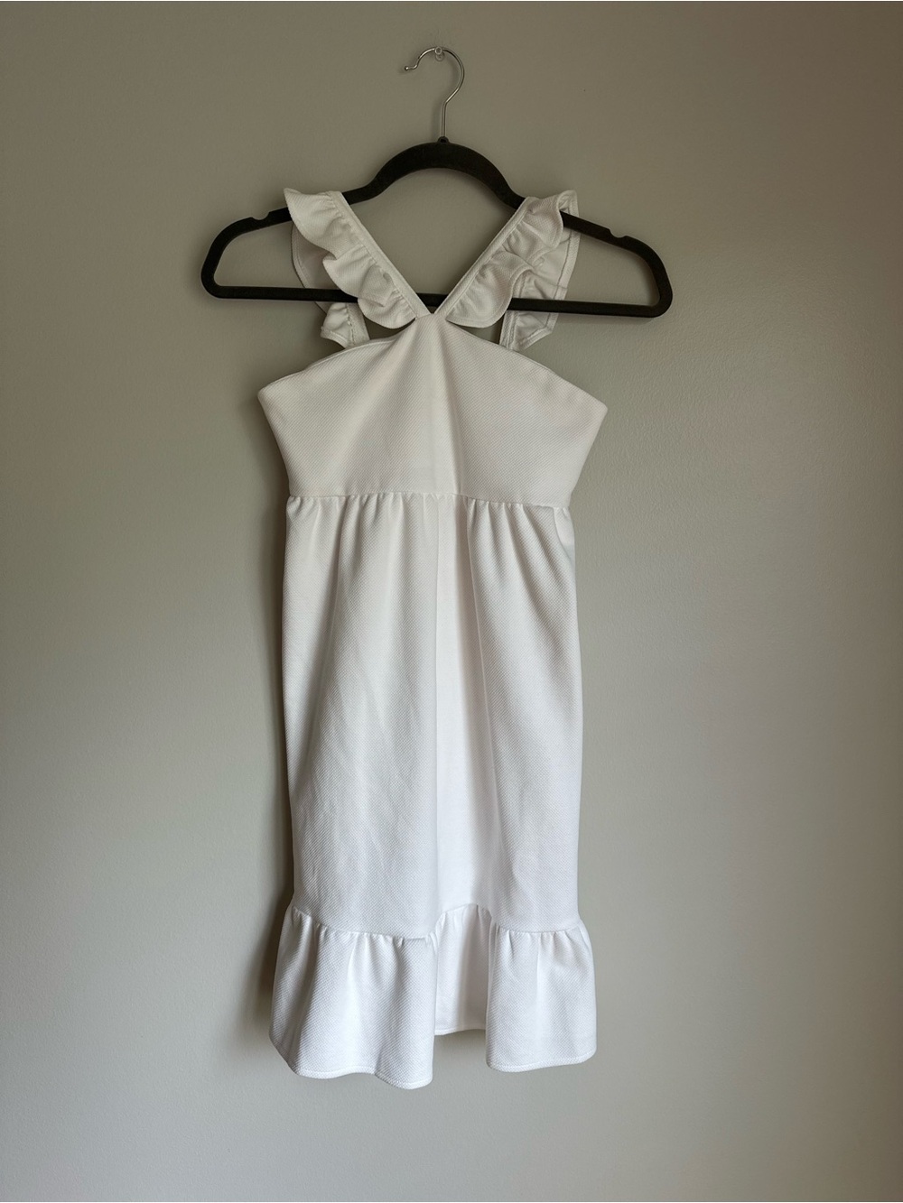 Bisby Girls Soho Dress Sleeveless Ruffle Straps Adjustable Buttons Size 12 White - Picture 2 of 8